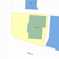 98 Winchester St, Newton MA 02461-1720 plot plan