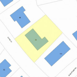54 Clark St, Newton MA  02459-2427 plot plan