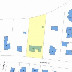 19 Staniford St, Newton MA  02466-1209 plot plan