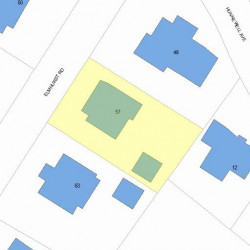 57 Elmhurst Rd, Newton MA 02458-2232 plot plan