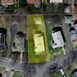 49 Orchard Ave, Newton MA  02465-1926 aerial view