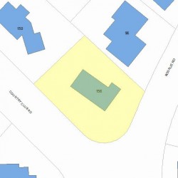 156 Country Club Rd, Newton MA 02459-3113 plot plan