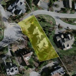 105 Huntington Rd, Newton MA  02458-2461 aerial view