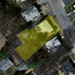 54 Harding St, Newton MA 02465-1320 aerial view