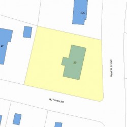 231 Waverley Ave, Newton MA 02458-2426 plot plan