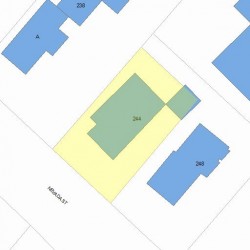 244 Nevada St, Newton MA  02460-1258 plot plan
