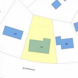 242 Quinobequin Rd, Newton MA 02468-1817 plot plan
