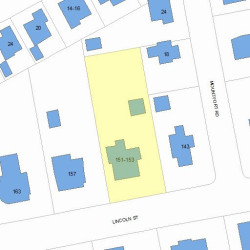 153 Lincoln St, Newton MA 02461-1501 plot plan