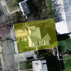 54 Oakmont Rd, Newton MA  02459-2531 aerial view