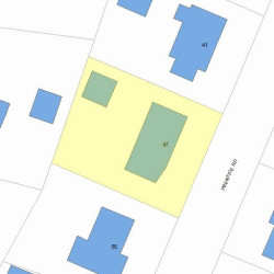 47 Prentice Rd, Newton MA 02459-1325 plot plan