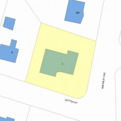 3 Cotton St, Newton MA  02458-2619 plot plan