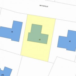 48 Maynard St, Newton MA  02465-1358 plot plan