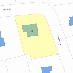 129 Farlow Rd, Newton MA 02458-2409 plot plan