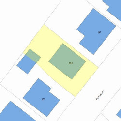 103 Floral St, Newton MA 02461-1543 plot plan