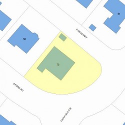70 Spiers Rd, Newton MA  02459-3711 plot plan