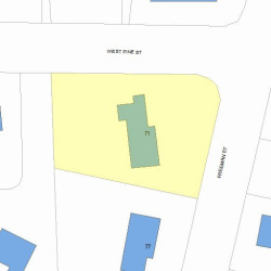71 Freeman St, Newton MA  02466-1212 plot plan