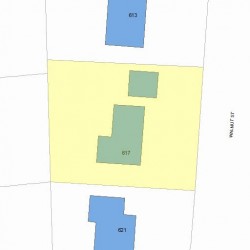 617 Walnut St, Newton MA 02460-2466 plot plan