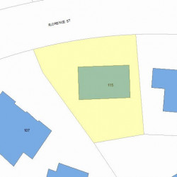 117 Florence St, Newton MA 02459 plot plan