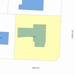 507 Lowell Ave, Newton MA 02460-2329 plot plan
