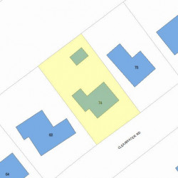 74 Clearwater Rd, Newton MA  02462-1104 plot plan