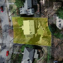 101 Garland Rd, Newton MA  02459-1741 aerial view