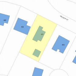 428 Wolcott St, Newton MA 02466-1514 plot plan