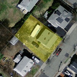 41 Chandler Pl, Newton MA 02464-1426 aerial view