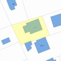 13 Dalby St, Newton MA  02458-1030 plot plan