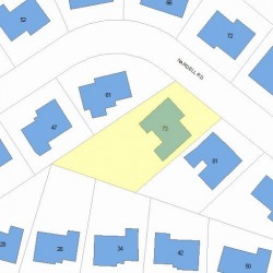 73 Nardell Rd, Newton MA  02459-2823 plot plan