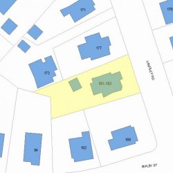 183 Langley Rd, Newton MA  02459-2328 plot plan