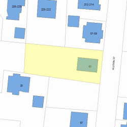 61 Allison St, Newton MA 02458-1044 plot plan