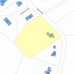229 Dudley Rd, Newton MA  02459-2831 plot plan