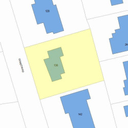 136 Gordon Rd, Newton MA  02468-1227 plot plan