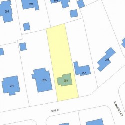 259 Otis St, Newton MA  02465-2531 plot plan