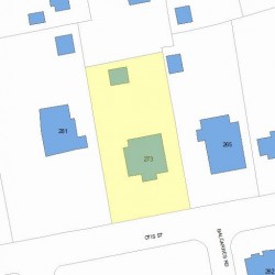 273 Otis St, Newton MA 02465-2531 plot plan