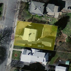 74 Walker St, Newton MA 02460-1531 aerial view