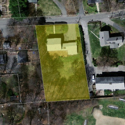 84 Rockland Pl, Newton MA 02464-1234 aerial view