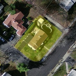126 Spiers Rd, Newton MA  02459-3700 aerial view