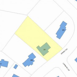 261 Dorset Rd, Newton MA  02468-1407 plot plan