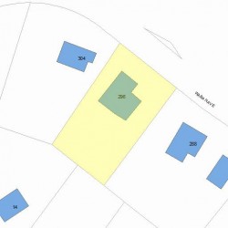296 Waban Ave, Newton MA 02468-2151 plot plan