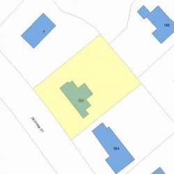 556 Dedham St, Newton MA  02459-2943 plot plan