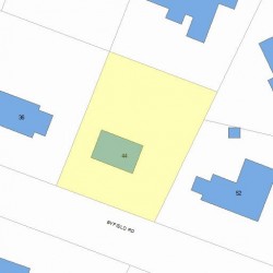 44 Byfield Rd, Newton MA 02468-1228 plot plan