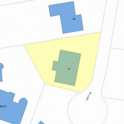 51 Troy Ln, Newton MA  02468-1016 plot plan