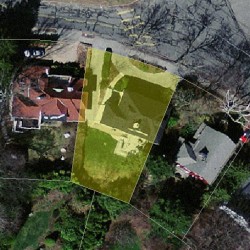 21 Clark St, Newton MA  02459-2425 aerial view