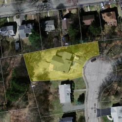 80 Arlo Rd, Newton MA  02464-1001 aerial view