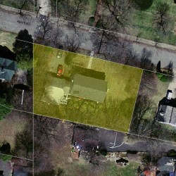 209 Kent Rd, Newton MA  02468-1109 aerial view