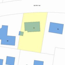 84 Moffat Rd, Newton MA  02468-1115 plot plan