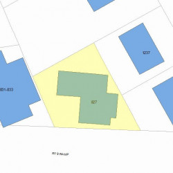 827 Boylston St, Newton MA  02461-1532 plot plan