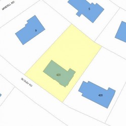 420 Dudley Rd, Newton MA  02459-2812 plot plan