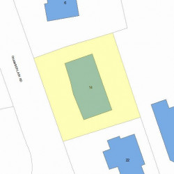 14 Chamberlain Rd, Newton MA  02458-2405 plot plan